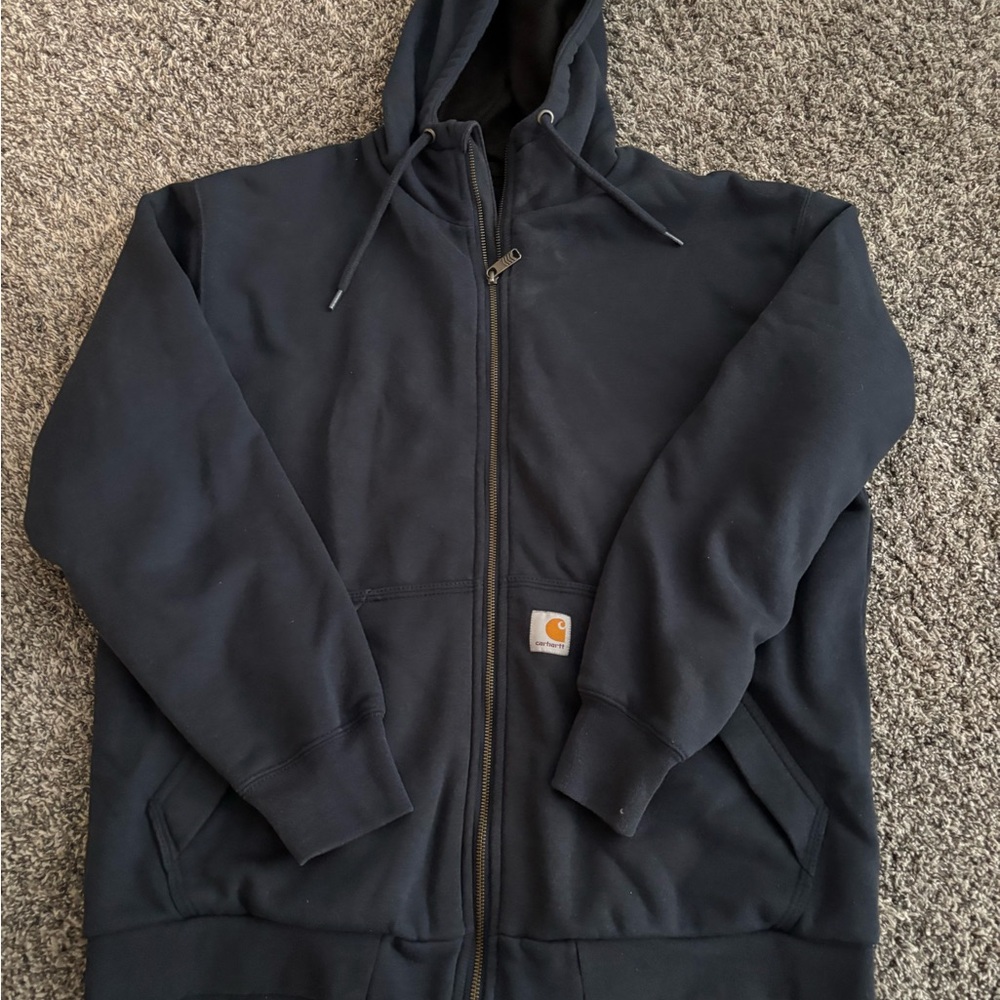Carhartt Men's Dark Blue Hooded Jacket